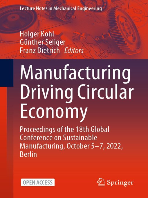 Title details for Manufacturing Driving Circular Economy by Holger Kohl - Available